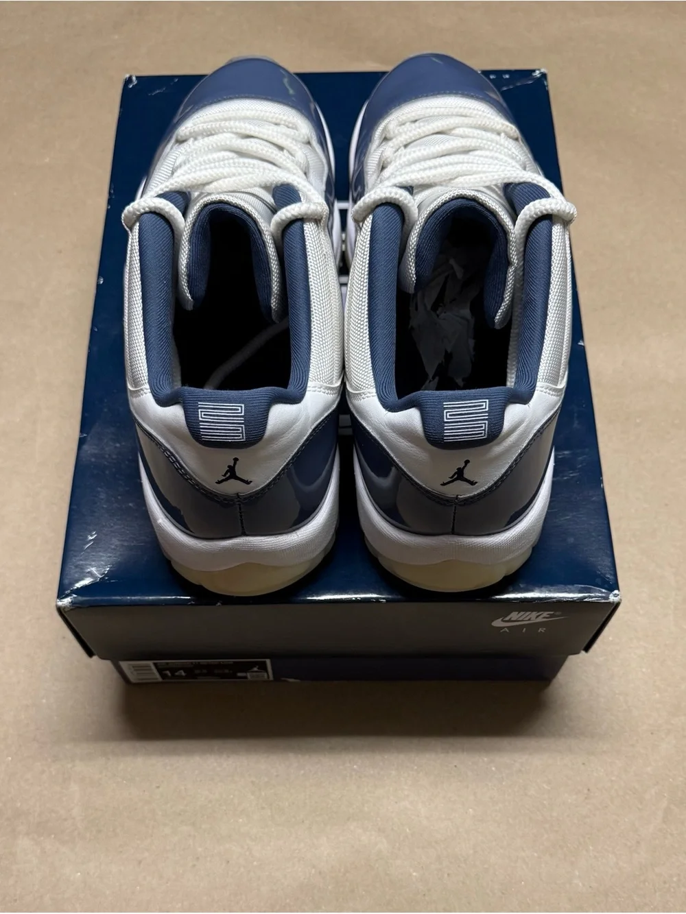 Nike Air Jordan 11 XI Retro Low Diffused Blue Mens size 14 Basketball Shoes Rare